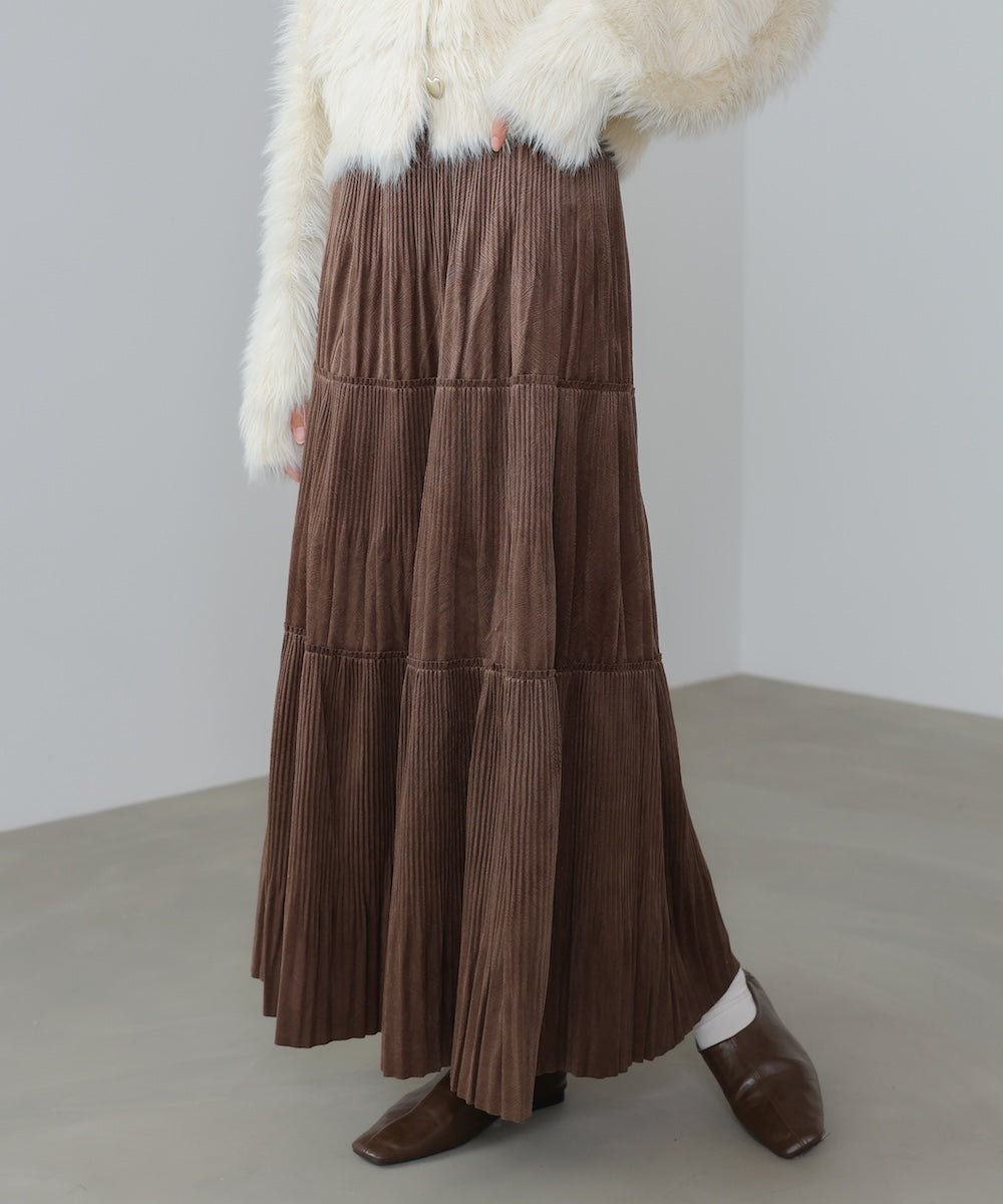 ベロアプリーツスカート