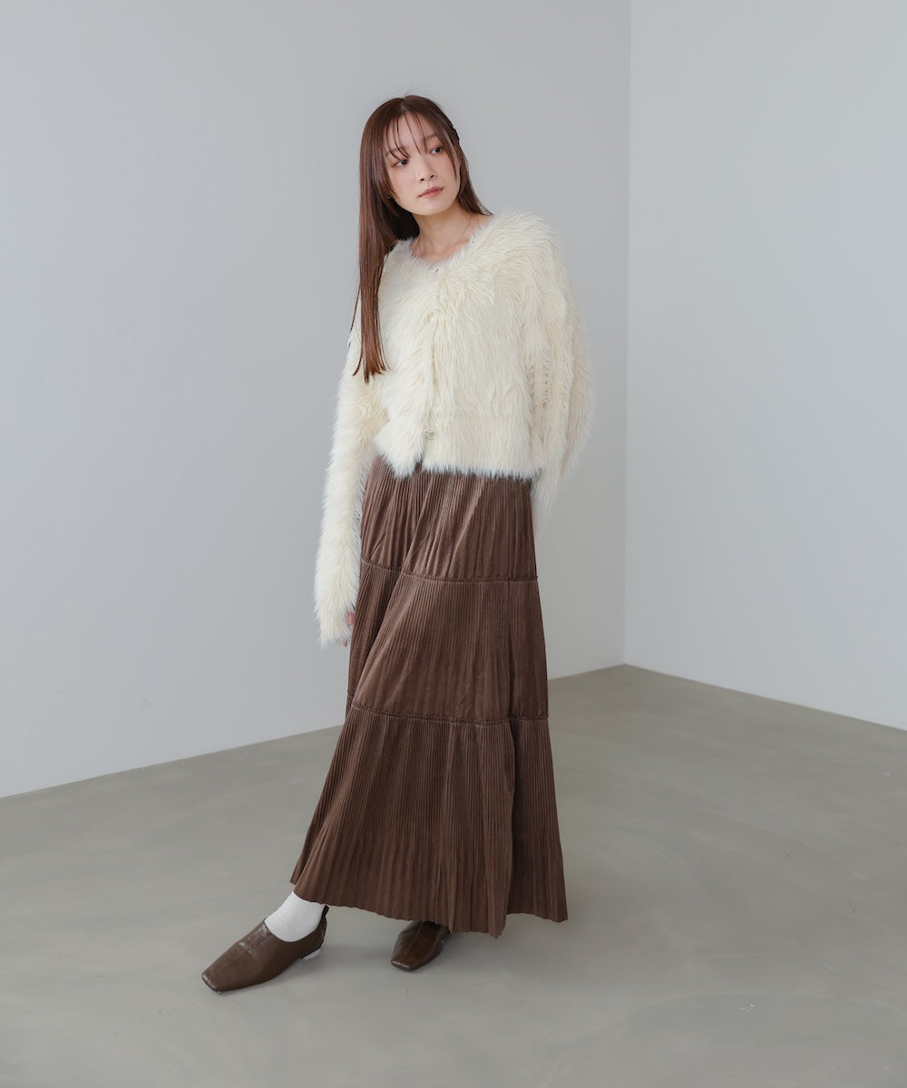 ベロアプリーツスカート