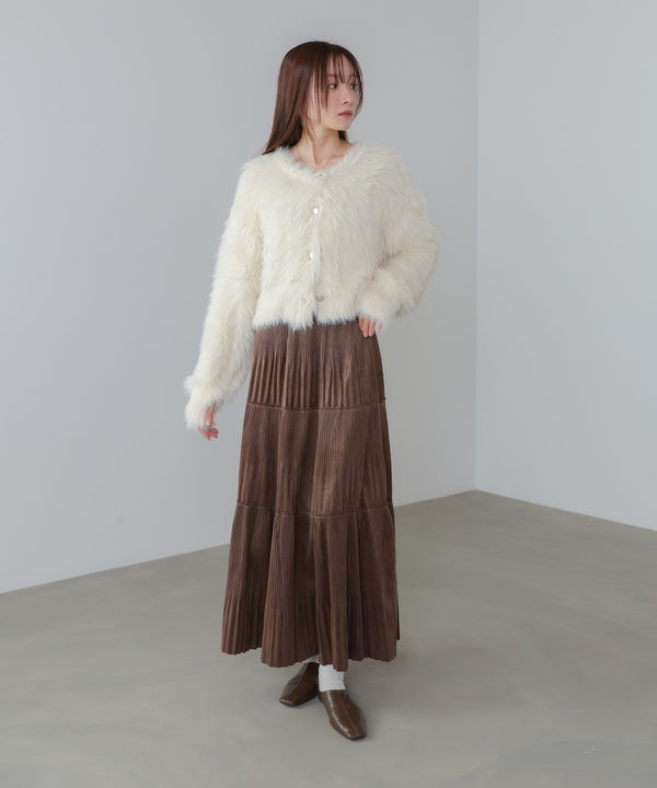 ベロアプリーツスカート