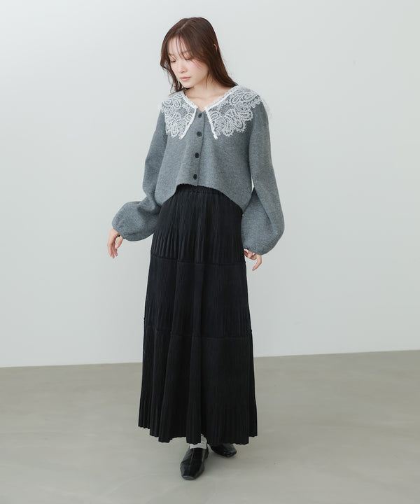 ベロアプリーツスカート