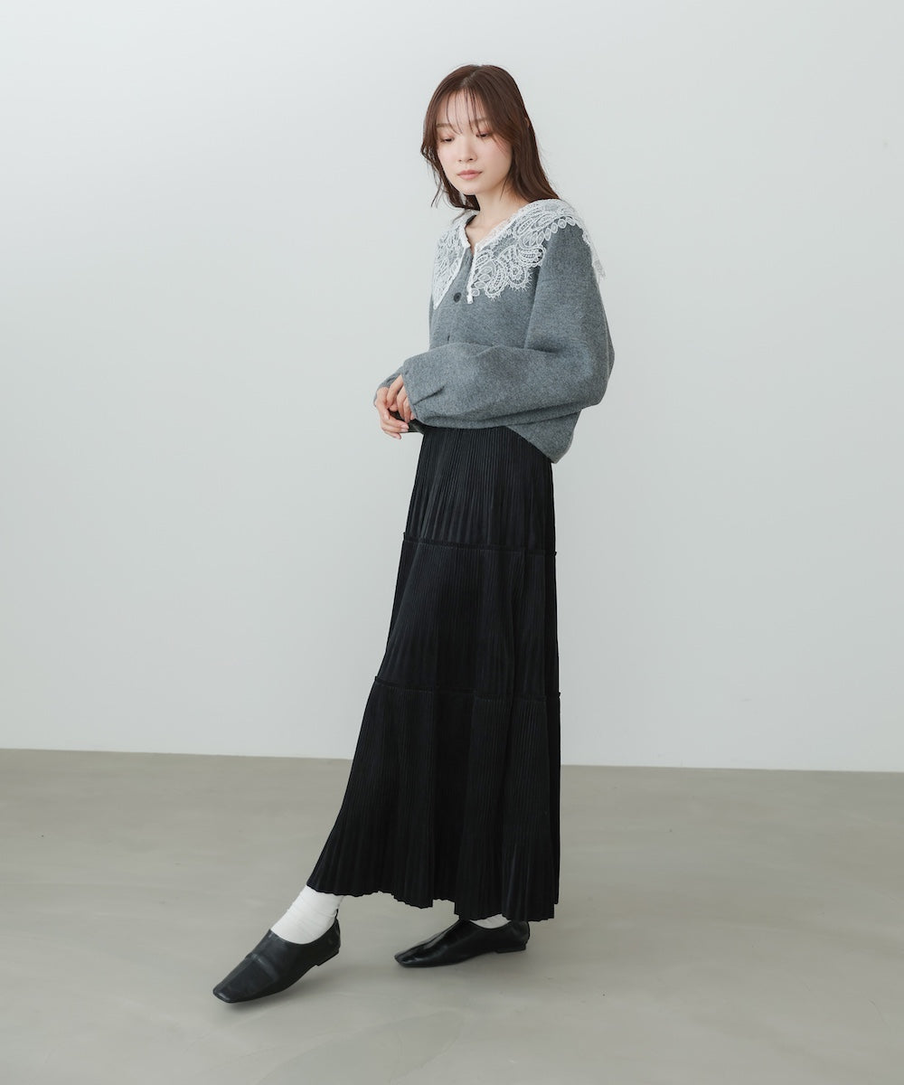 ベロアプリーツスカート