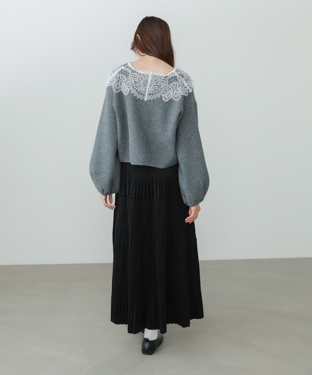 ベロアプリーツスカート