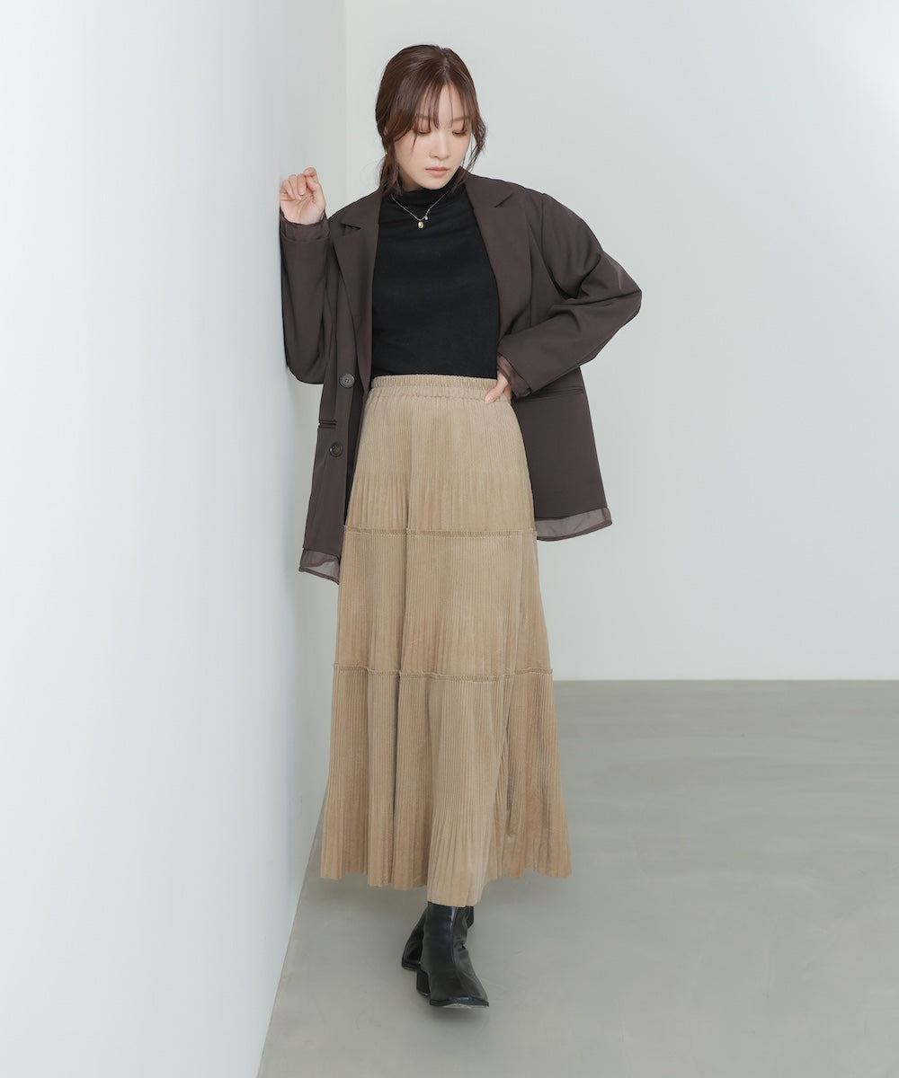 ベロアプリーツスカート