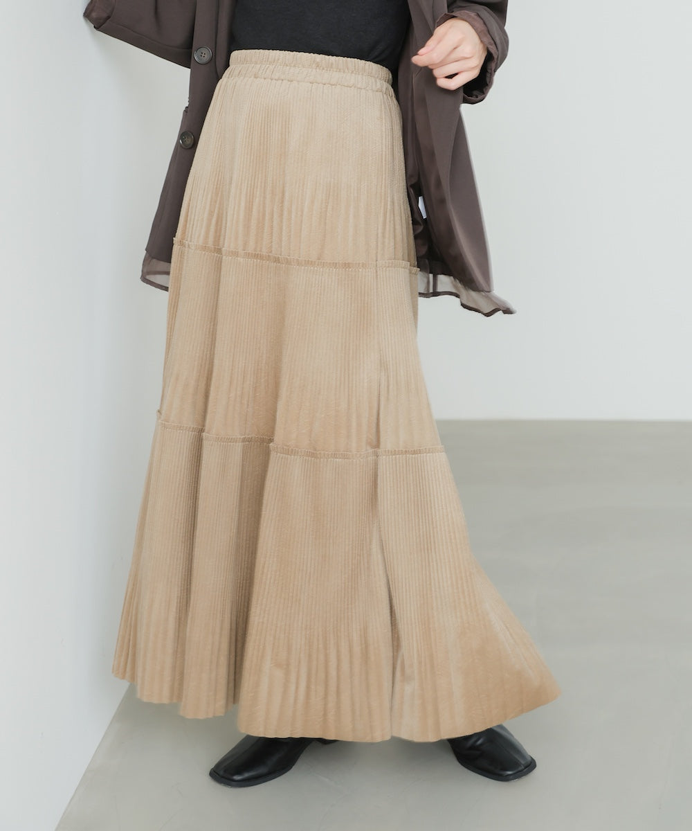 ベロアプリーツスカート