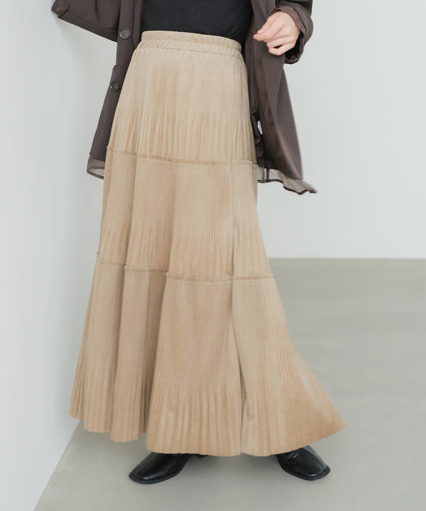 ベロアプリーツスカート