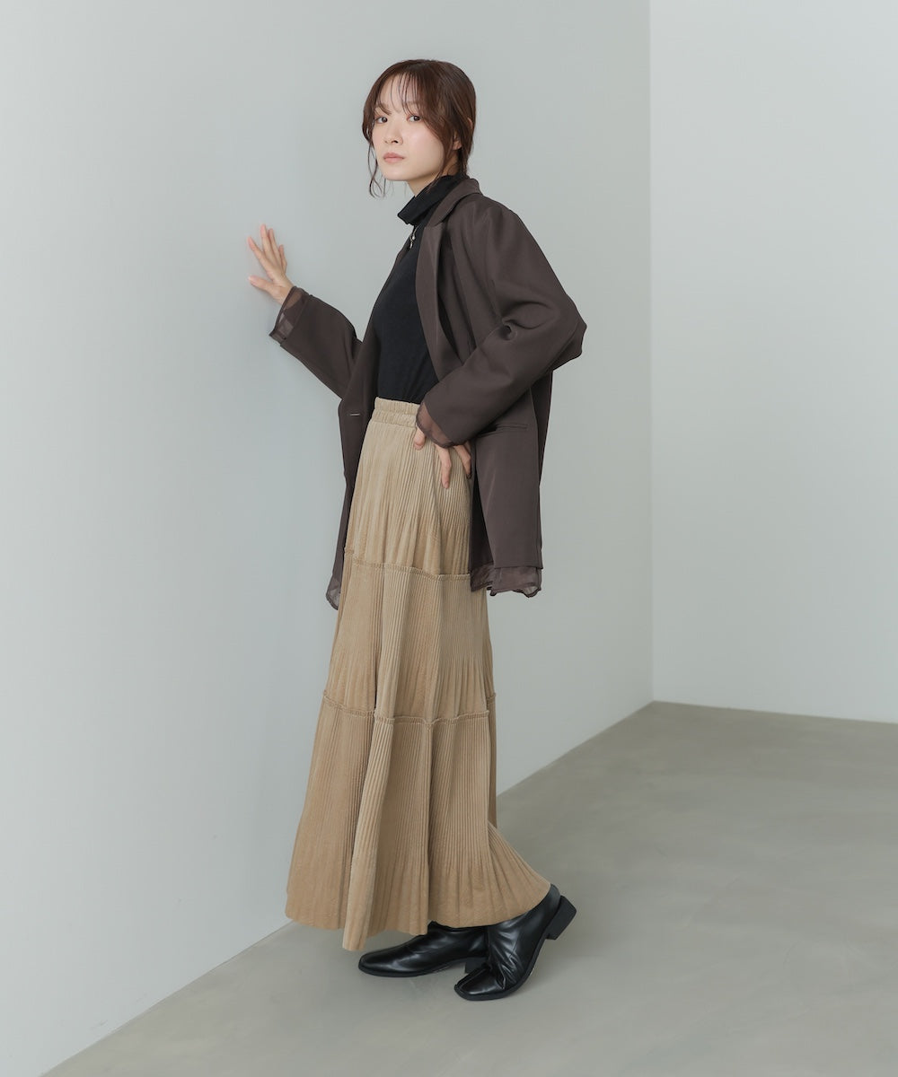 ベロアプリーツスカート