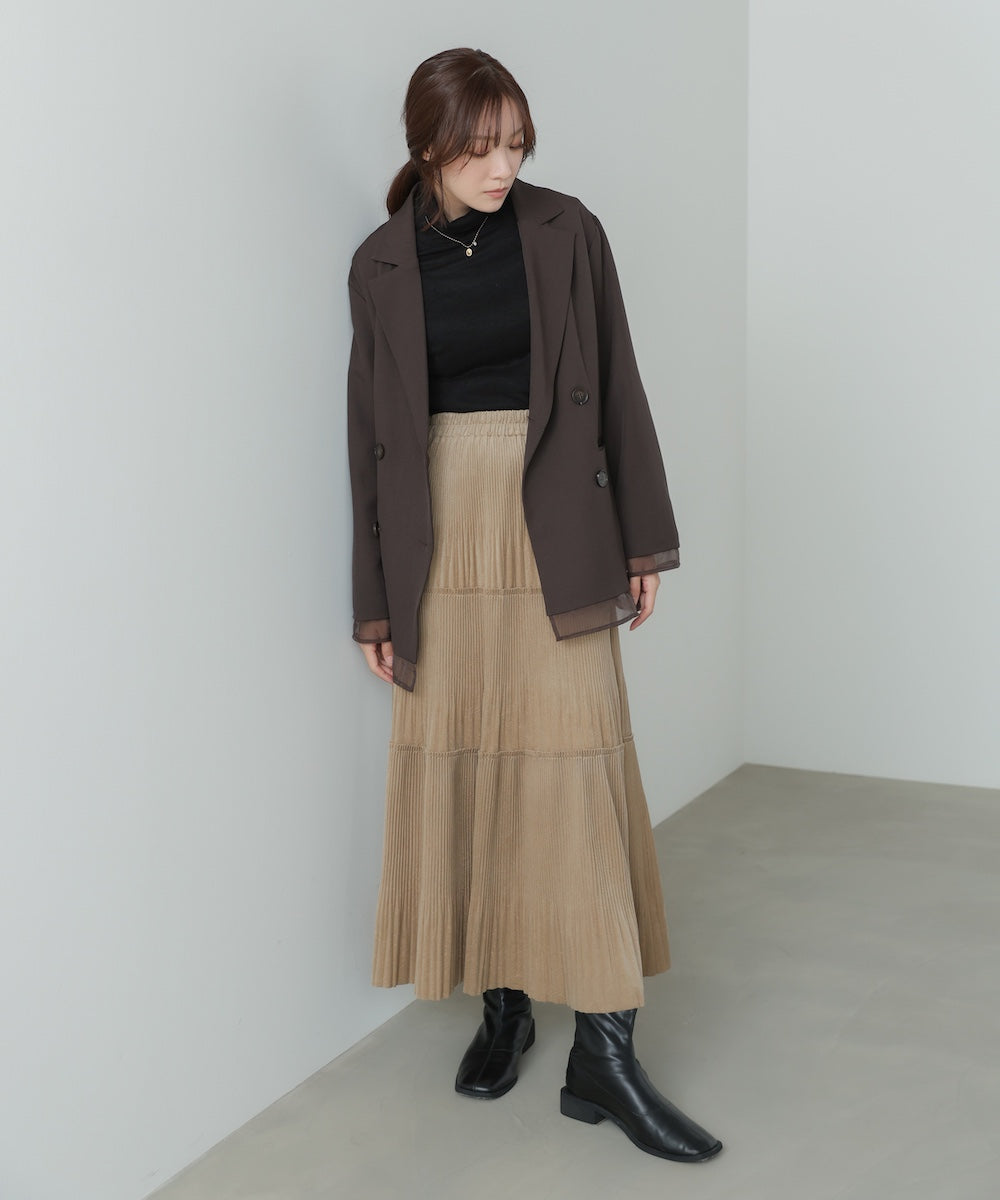 ベロアプリーツスカート