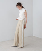 サイドギャザープチハイネックトップス