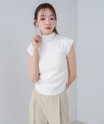 サイドギャザープチハイネックトップス