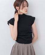 サイドギャザープチハイネックトップス
