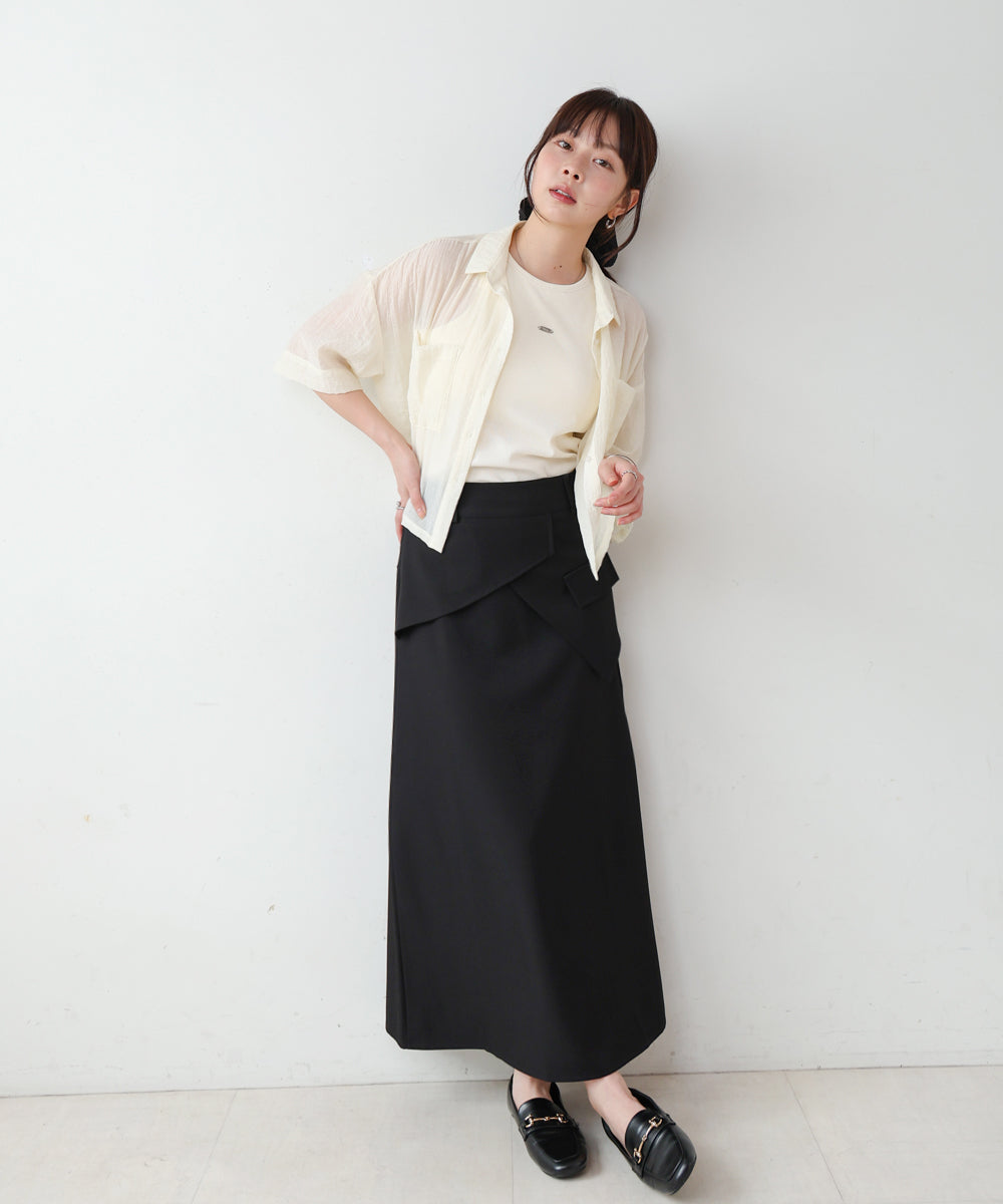 レイヤードデザインＩラインスカート