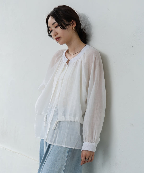 シアーレイヤードデザインシャツ