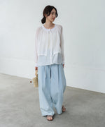 シアーレイヤードデザインシャツ