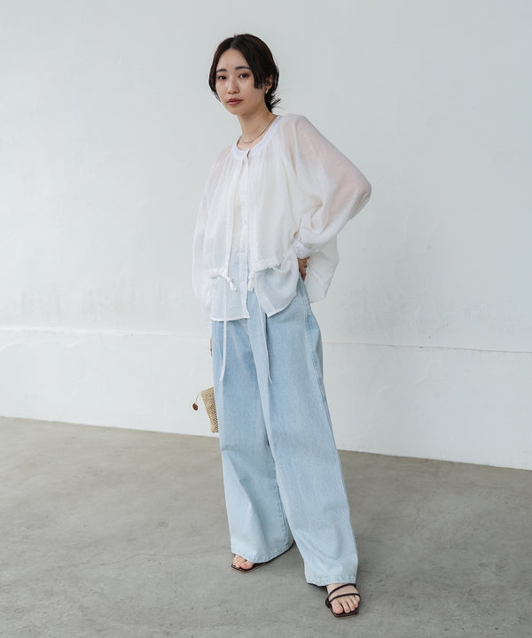 シアーレイヤードデザインシャツ