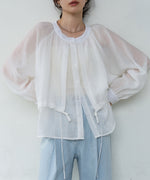 シアーレイヤードデザインシャツ