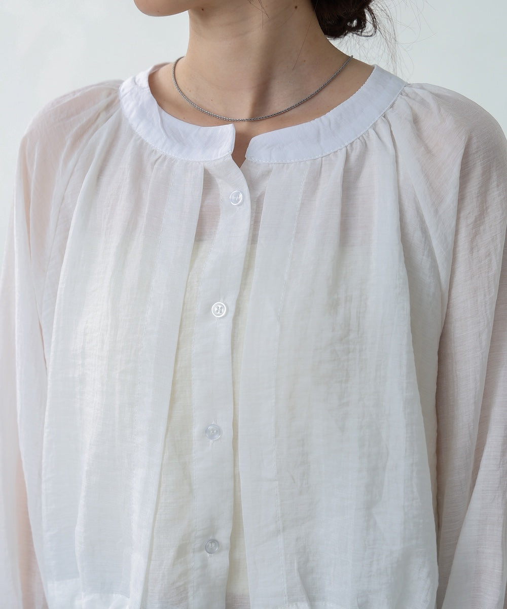 シアーレイヤードデザインシャツ