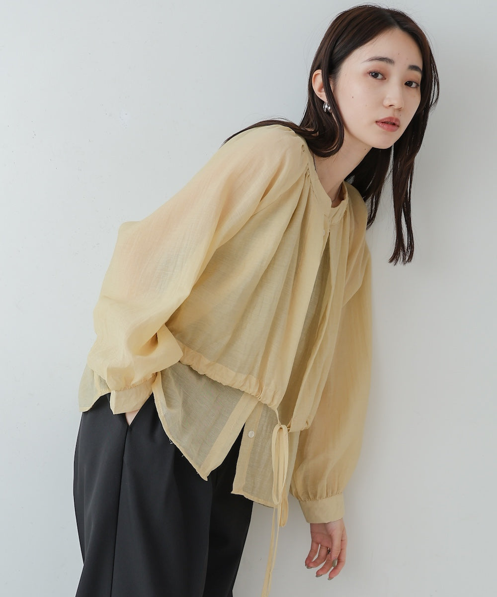 シアーレイヤードデザインシャツ