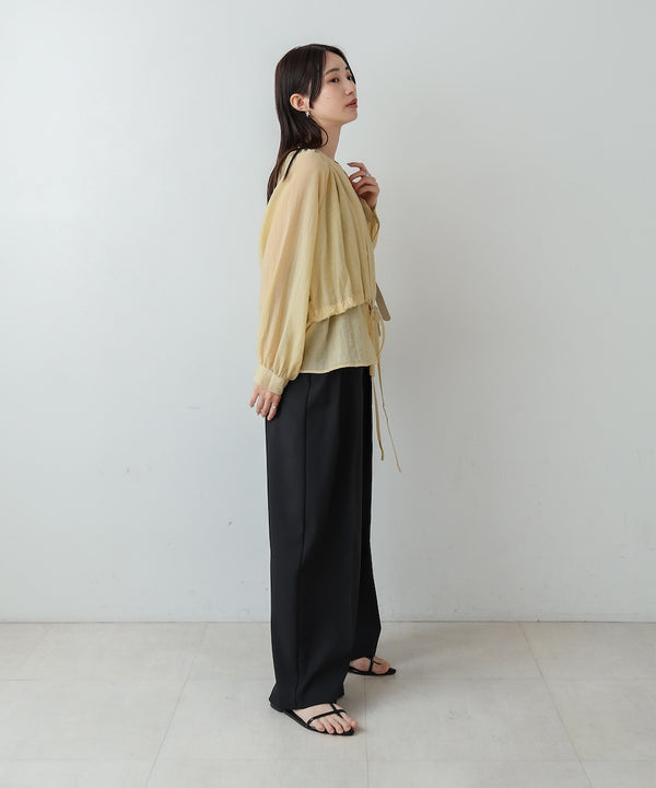 シアーレイヤードデザインシャツ