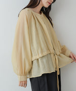 シアーレイヤードデザインシャツ