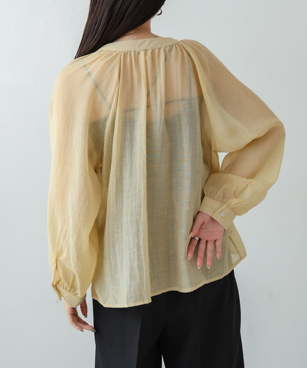 シアーレイヤードデザインシャツ