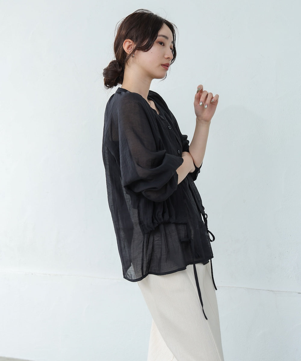 シアーレイヤードデザインシャツ