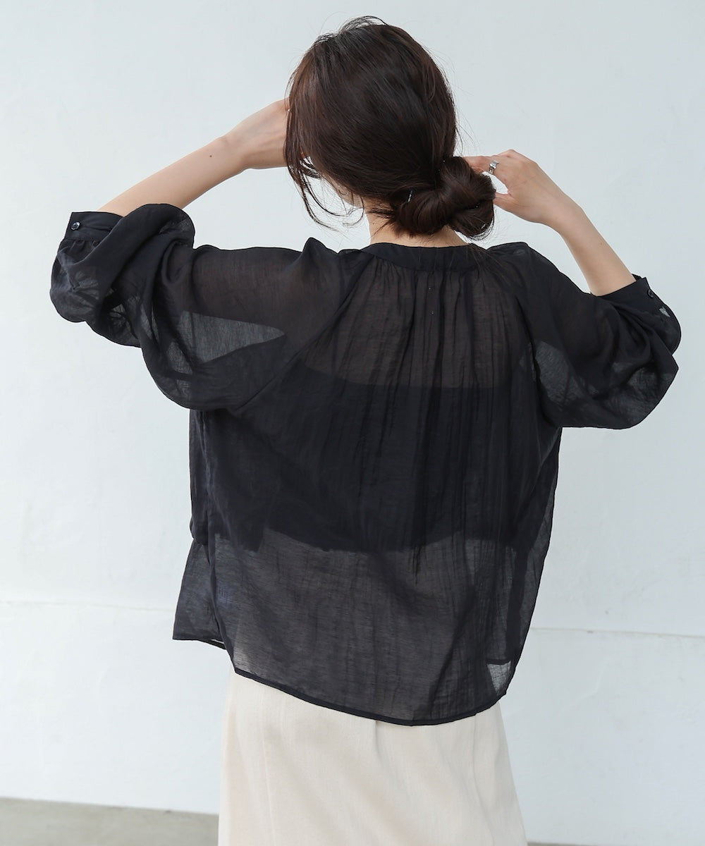 シアーレイヤードデザインシャツ