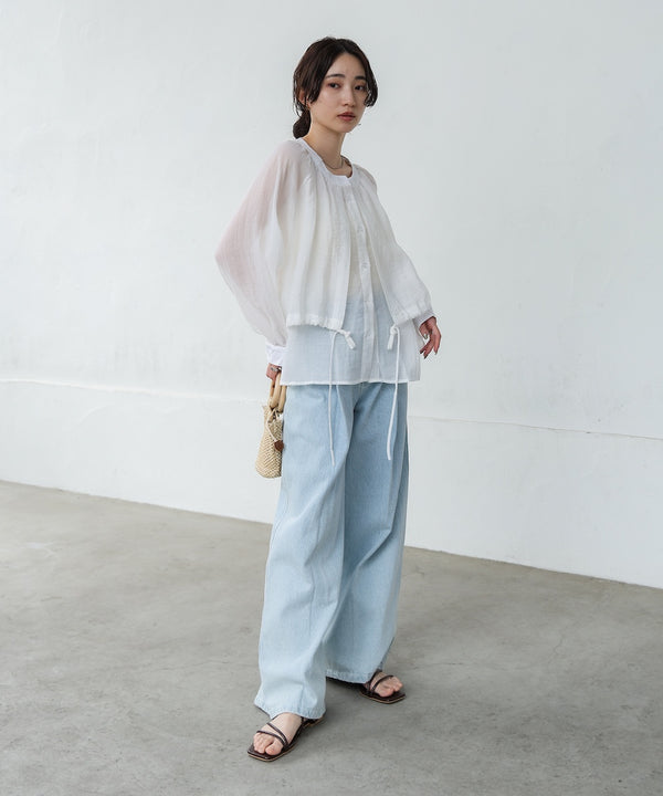 シアーレイヤードデザインシャツ