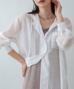 シアーシャツパーカー