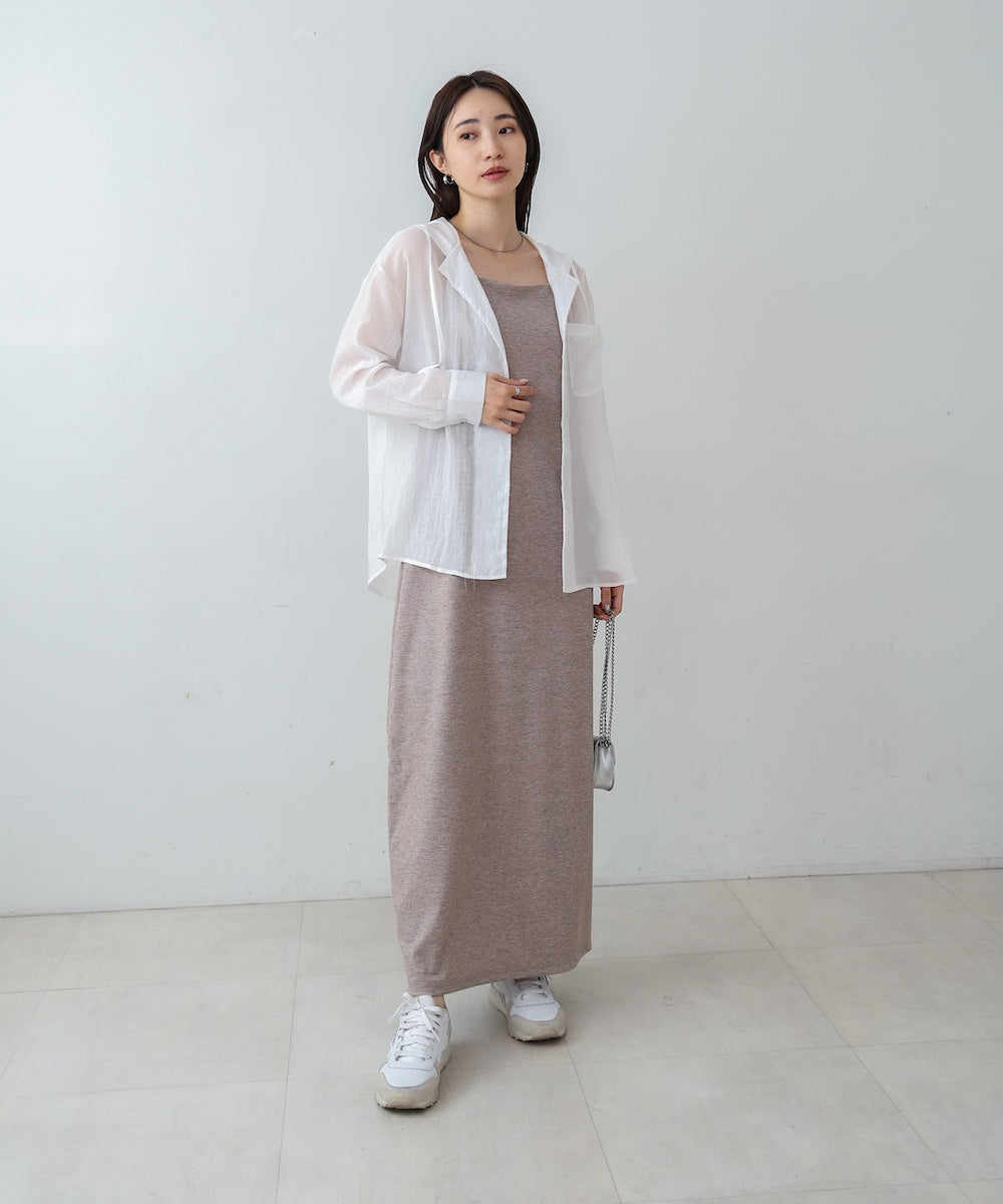 シアーシャツパーカー