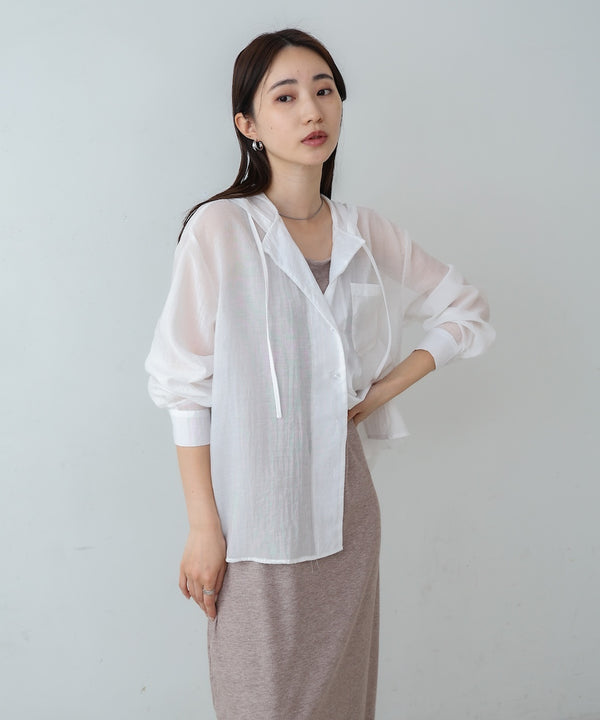 シアーシャツパーカー