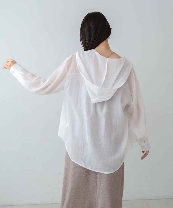 シアーシャツパーカー