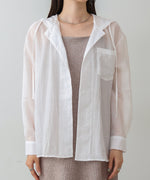 シアーシャツパーカー