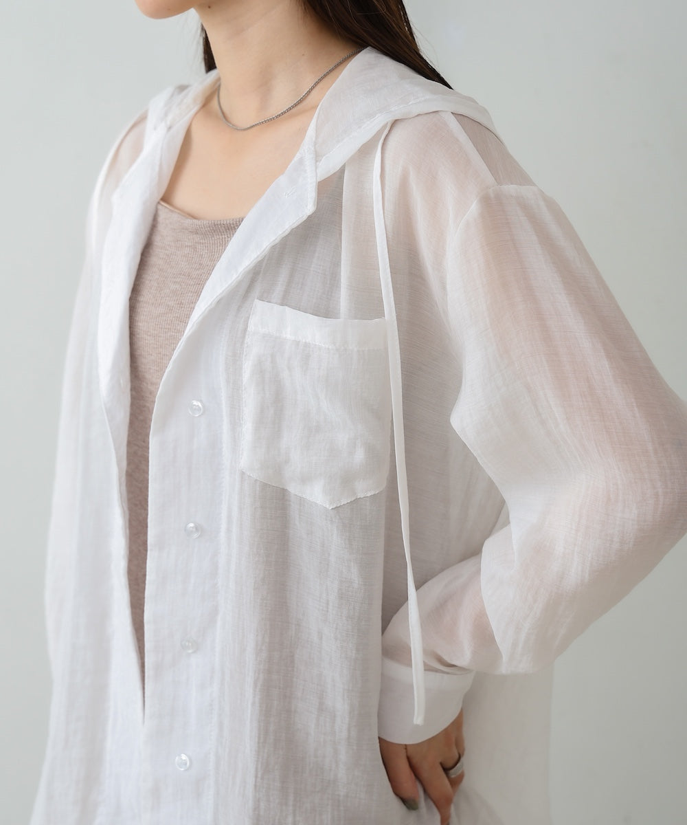 シアーシャツパーカー