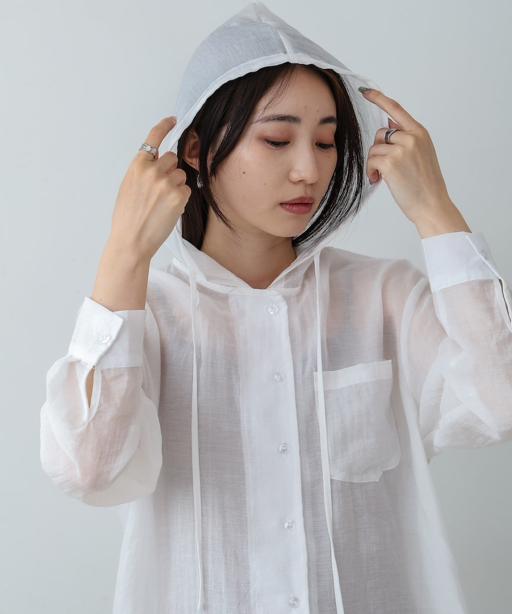 シアーシャツパーカー