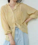 シアーシャツパーカー