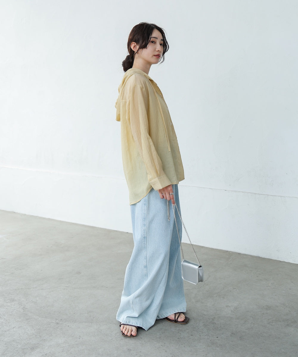 シアーシャツパーカー