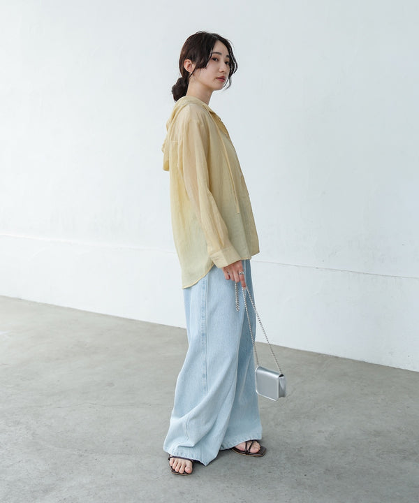 シアーシャツパーカー