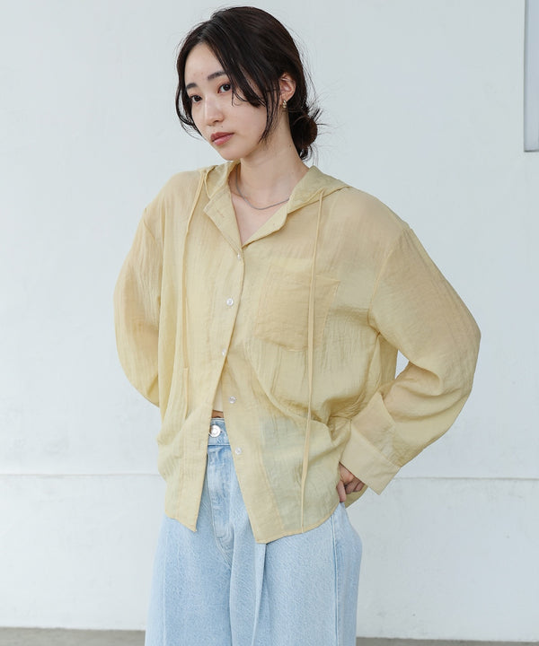 シアーシャツパーカー