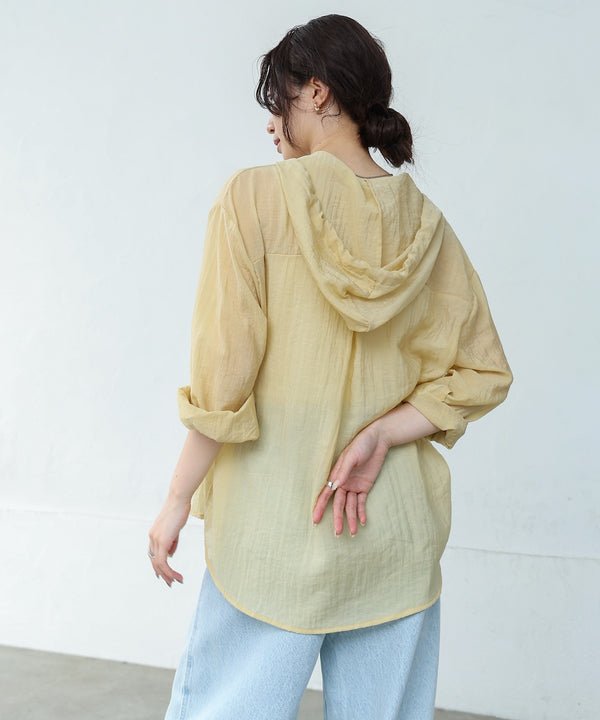 シアーシャツパーカー