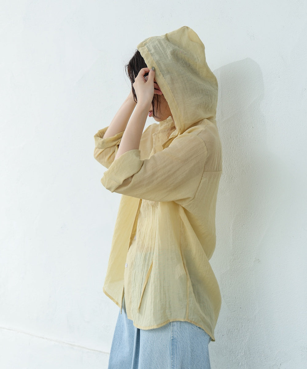 シアーシャツパーカー