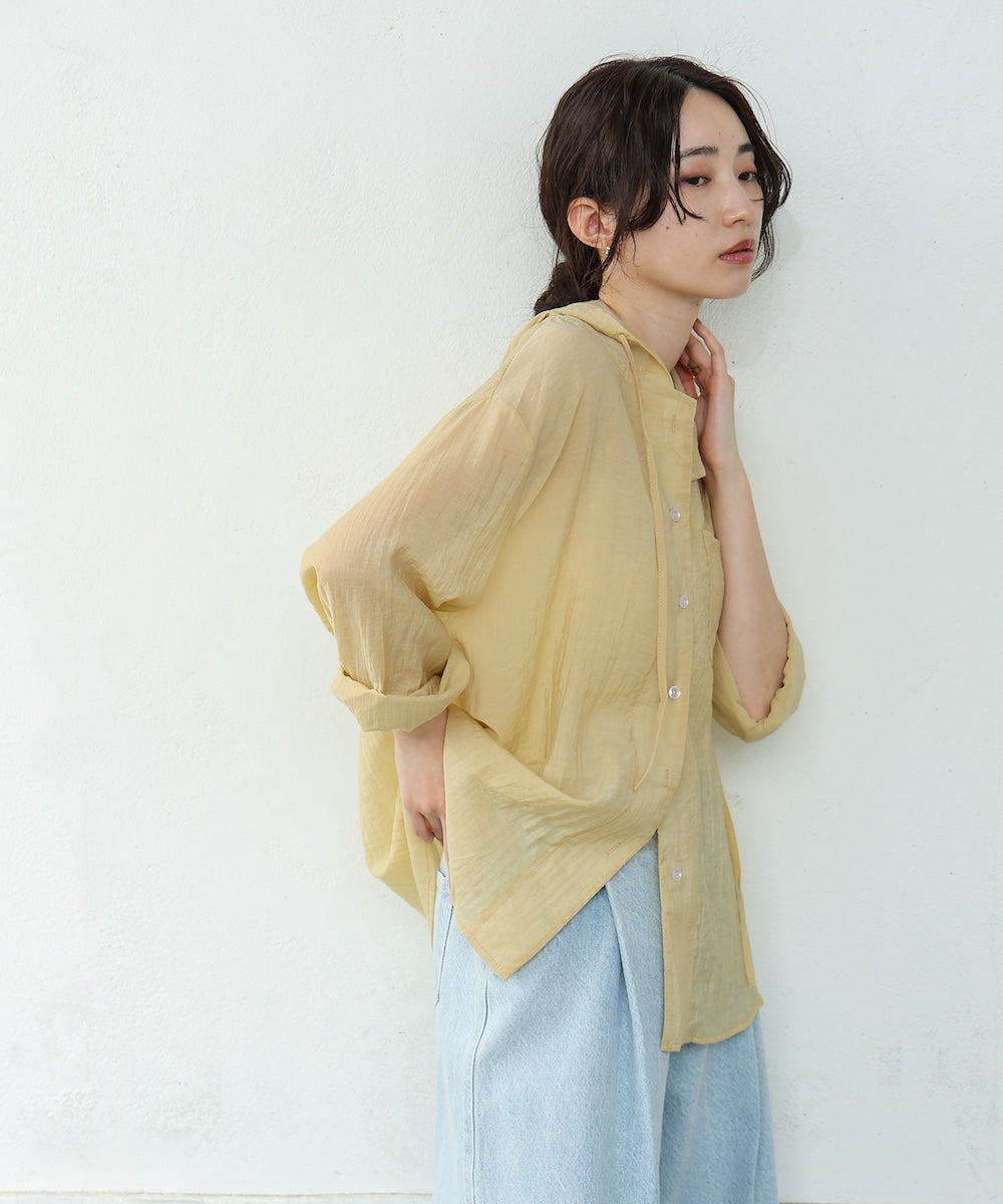 シアーシャツパーカー