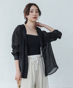 シアーシャツパーカー