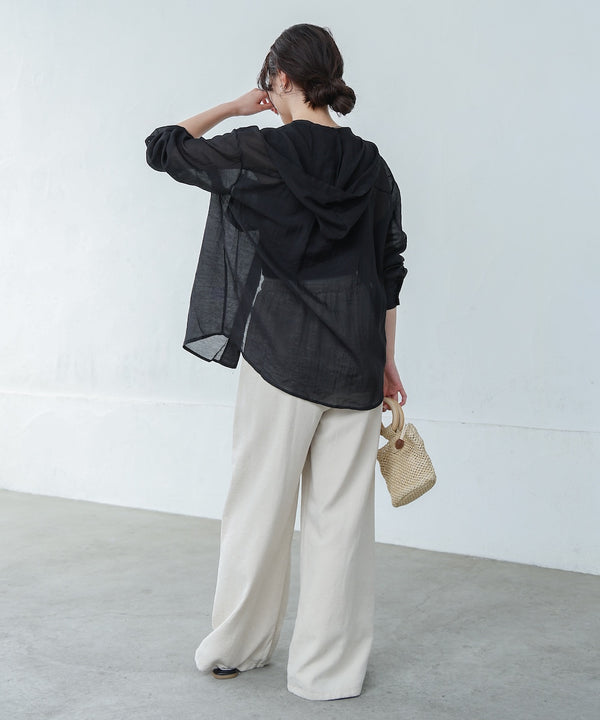 シアーシャツパーカー