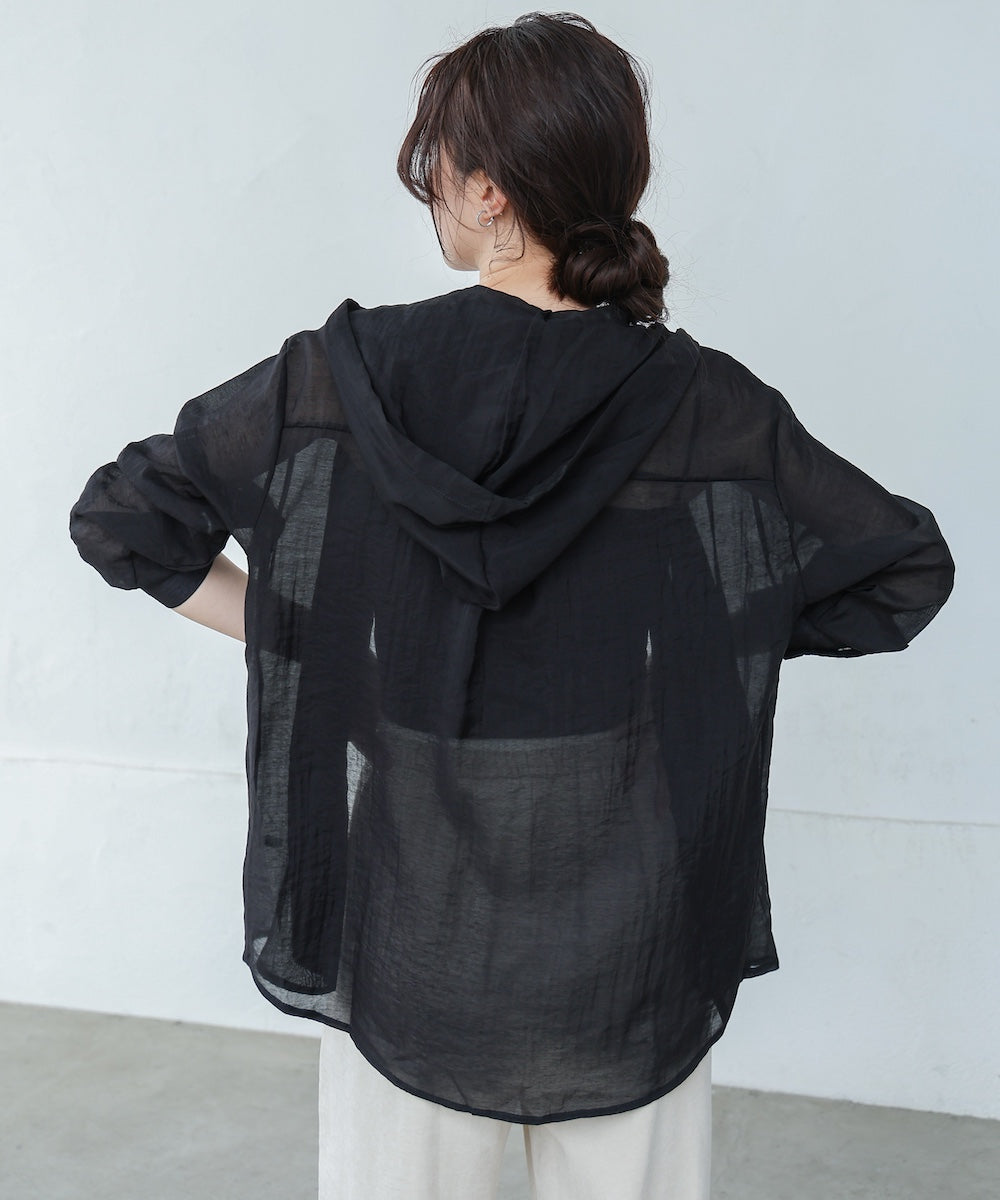 シアーシャツパーカー