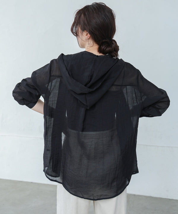 シアーシャツパーカー