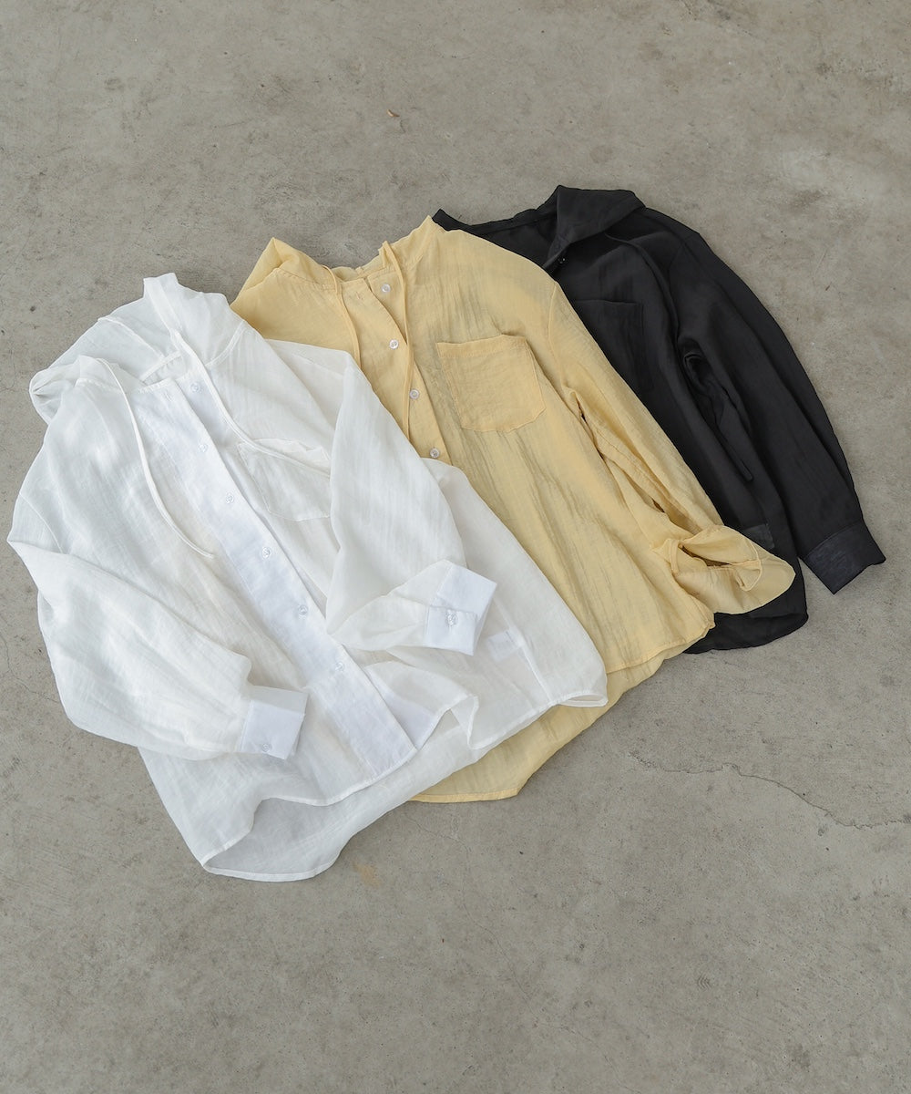 シアーシャツパーカー