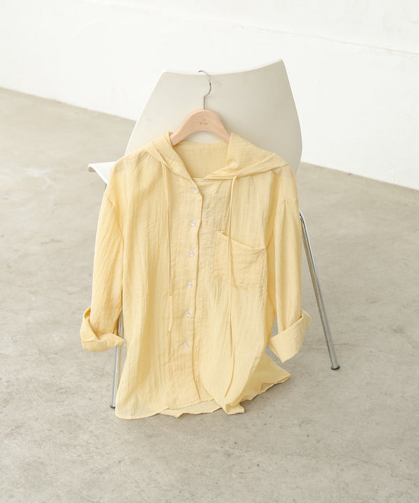 シアーシャツパーカー