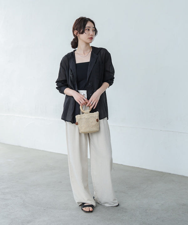 シアーシャツパーカー