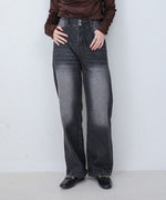 【M・Lサイズ展開】ダブルボタンデニムパンツ