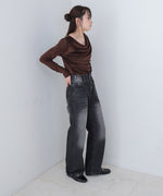 【M・Lサイズ展開】ダブルボタンデニムパンツ